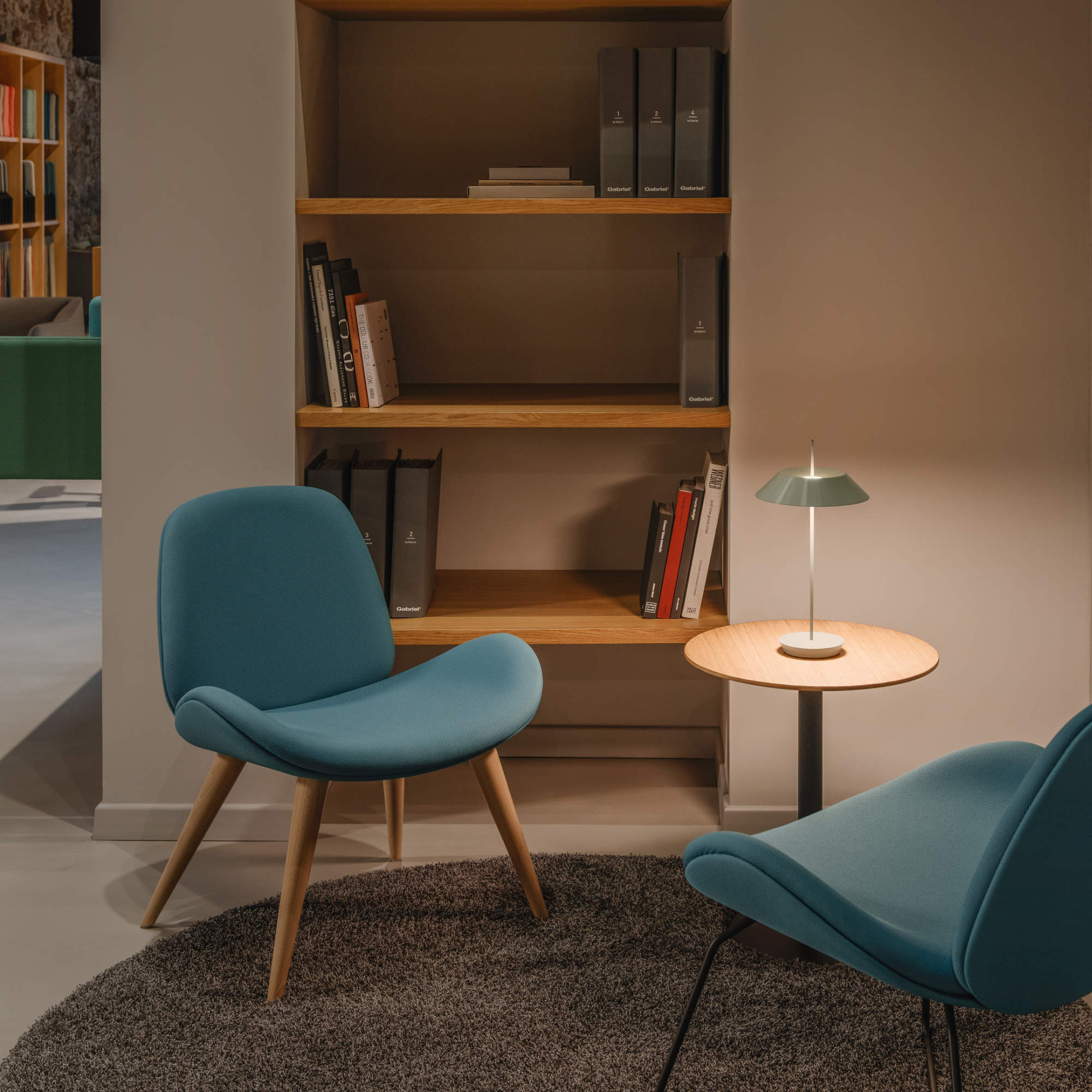 Mayfair Mini 5495 Portable Table Lamp - Green L1-2