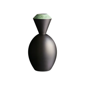 Medon Vase - Matte Black/Green