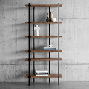 Milonga LB 400 Bookcase - Nuvola/Flamed Oak