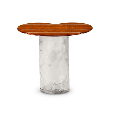 Striche TS 150 Side Table - Cristallo/Arancio Cast Glass