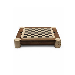 Mocambo Chess/Draughts Set - Travertine