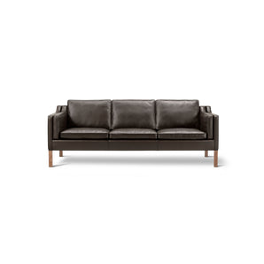 Mogensen 2213 Sofa - Walnut/Leather 4 (Organic 906 Mocca)