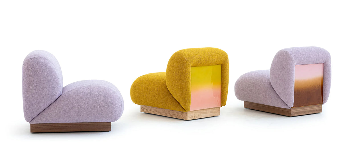 Clay CL2001 Armchair - Rose Wood/Fabric W (Lilac A2301)-5