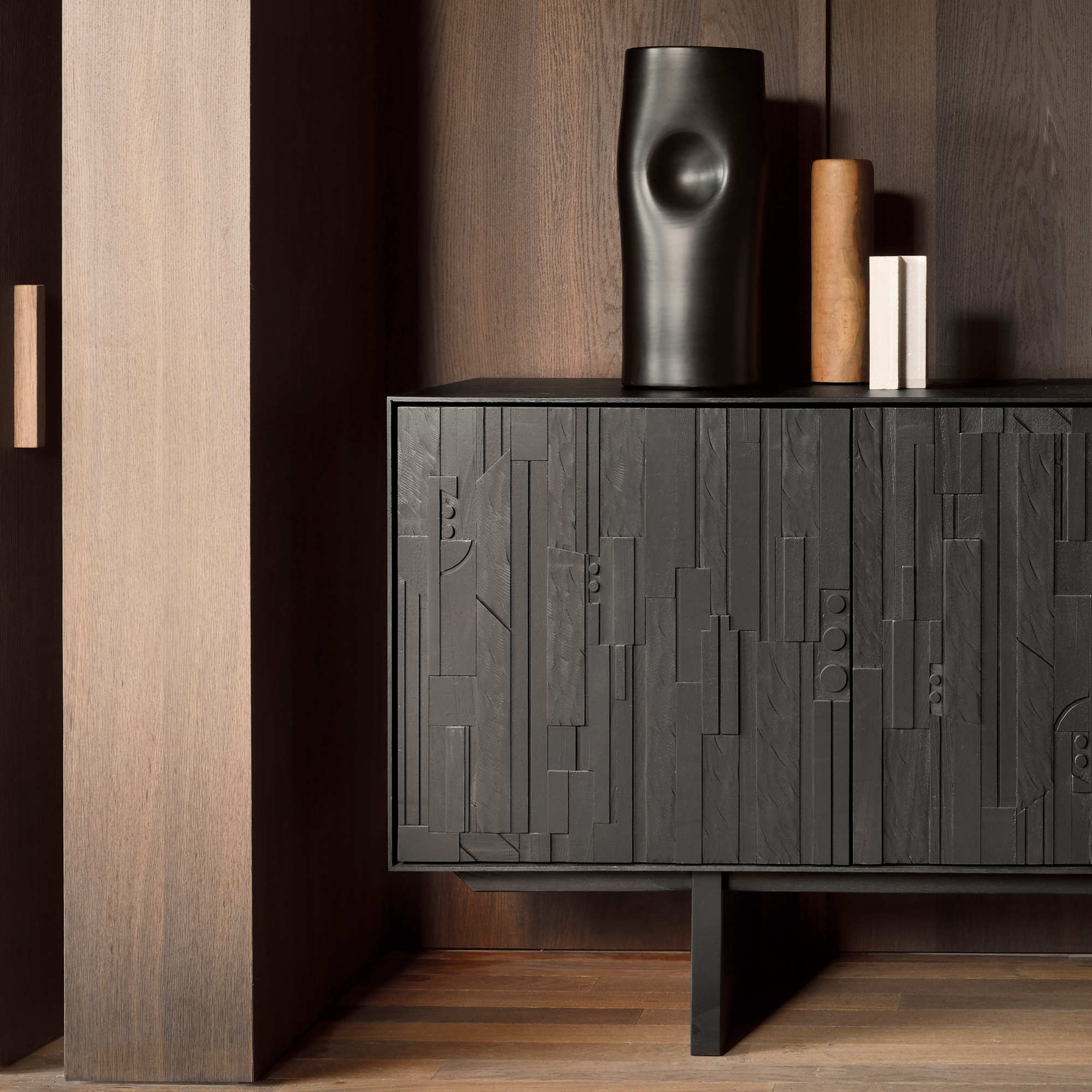 Mosaic 10072 Sideboard - Teak Off Black-4