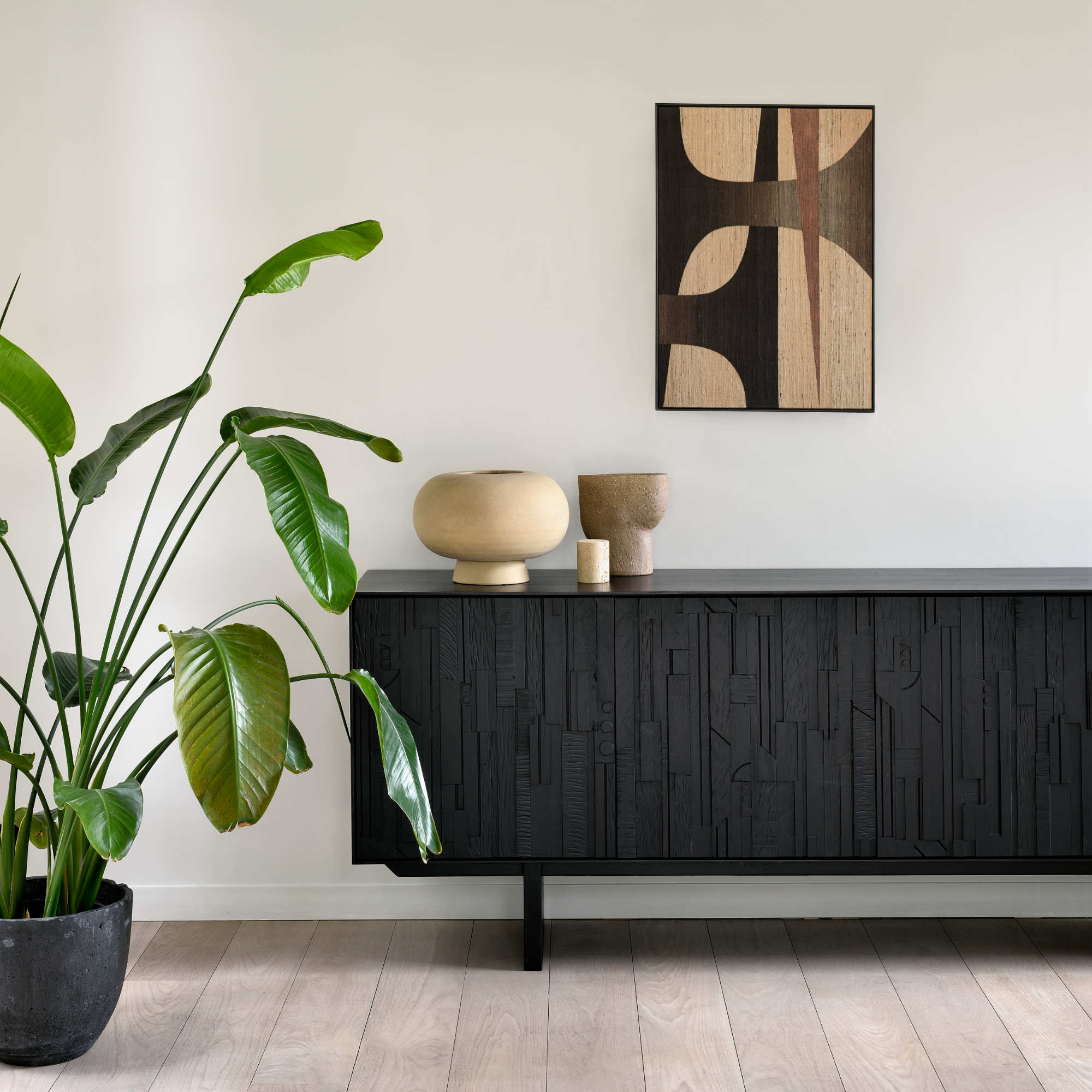 Mosaic 10072 Sideboard - Teak Off Black-2