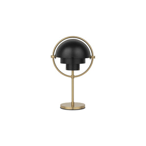 Multi-Lite 60921 Portable Table Lamp - Brass/Black Semi Matt