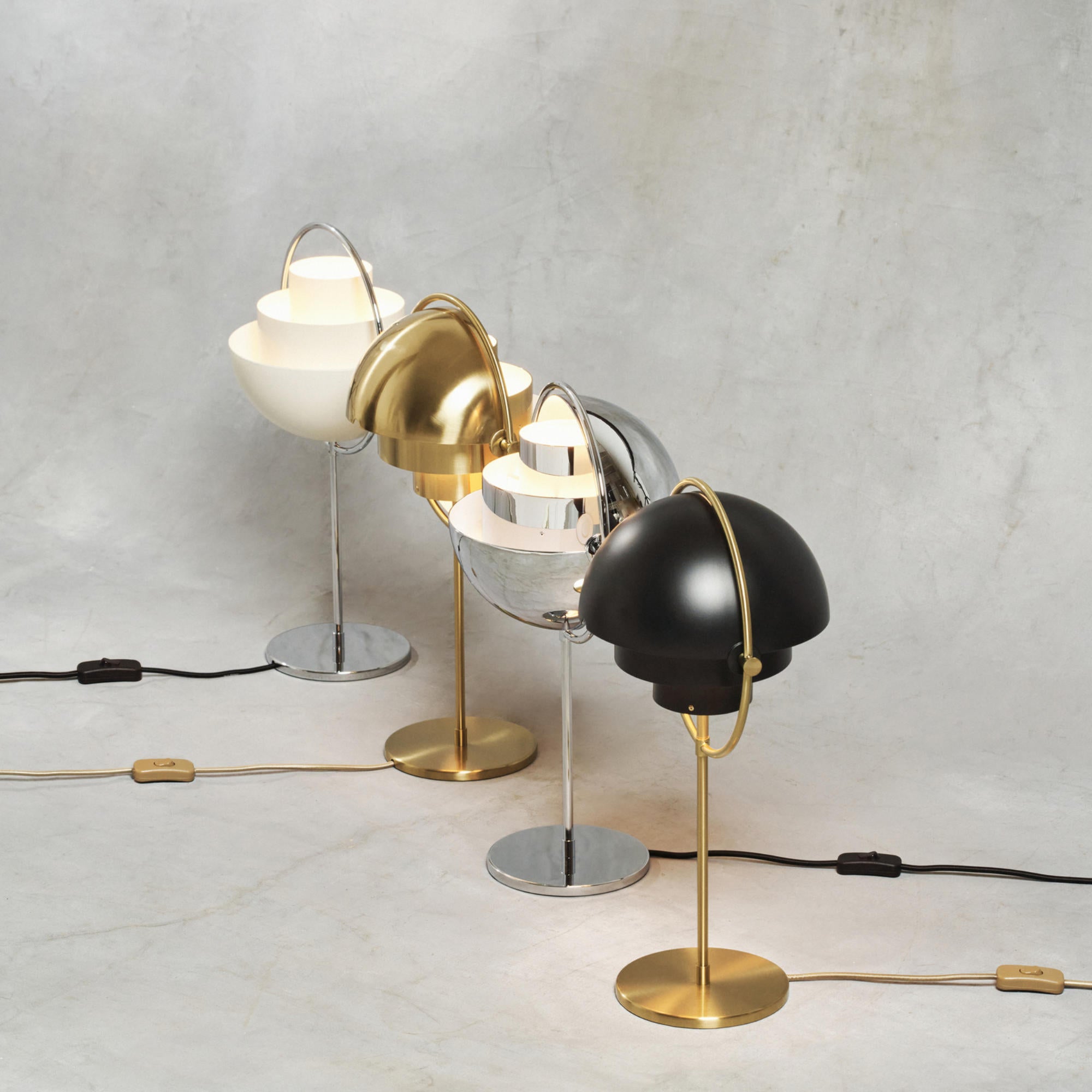 Multi-Lite 60921 Portable Table Lamp - Brass/Black Semi Matt-5