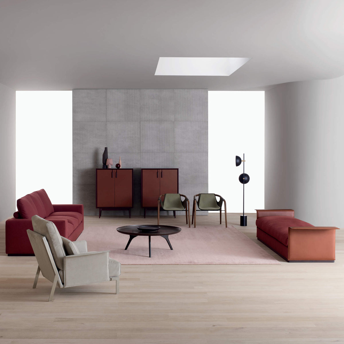Murray Sofa – 292x93 / Wood (Frassino Tinto Ebano) / Cuoio 29/Leather (Legacy 8001)-2