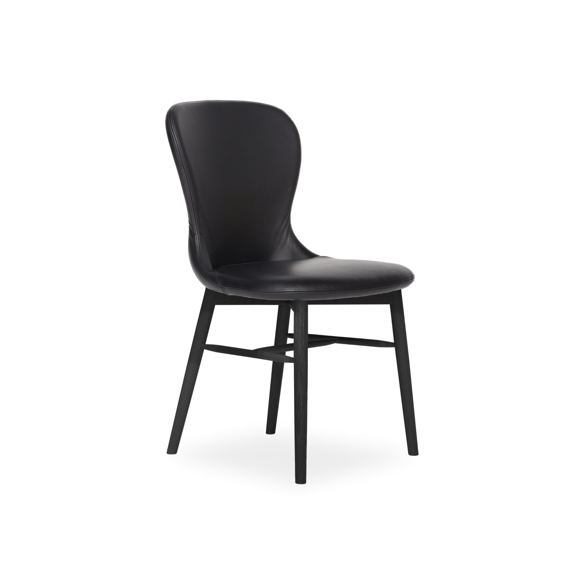 Myko Dining Chair - Leather Elmosoft 3 (Black 99999)-1