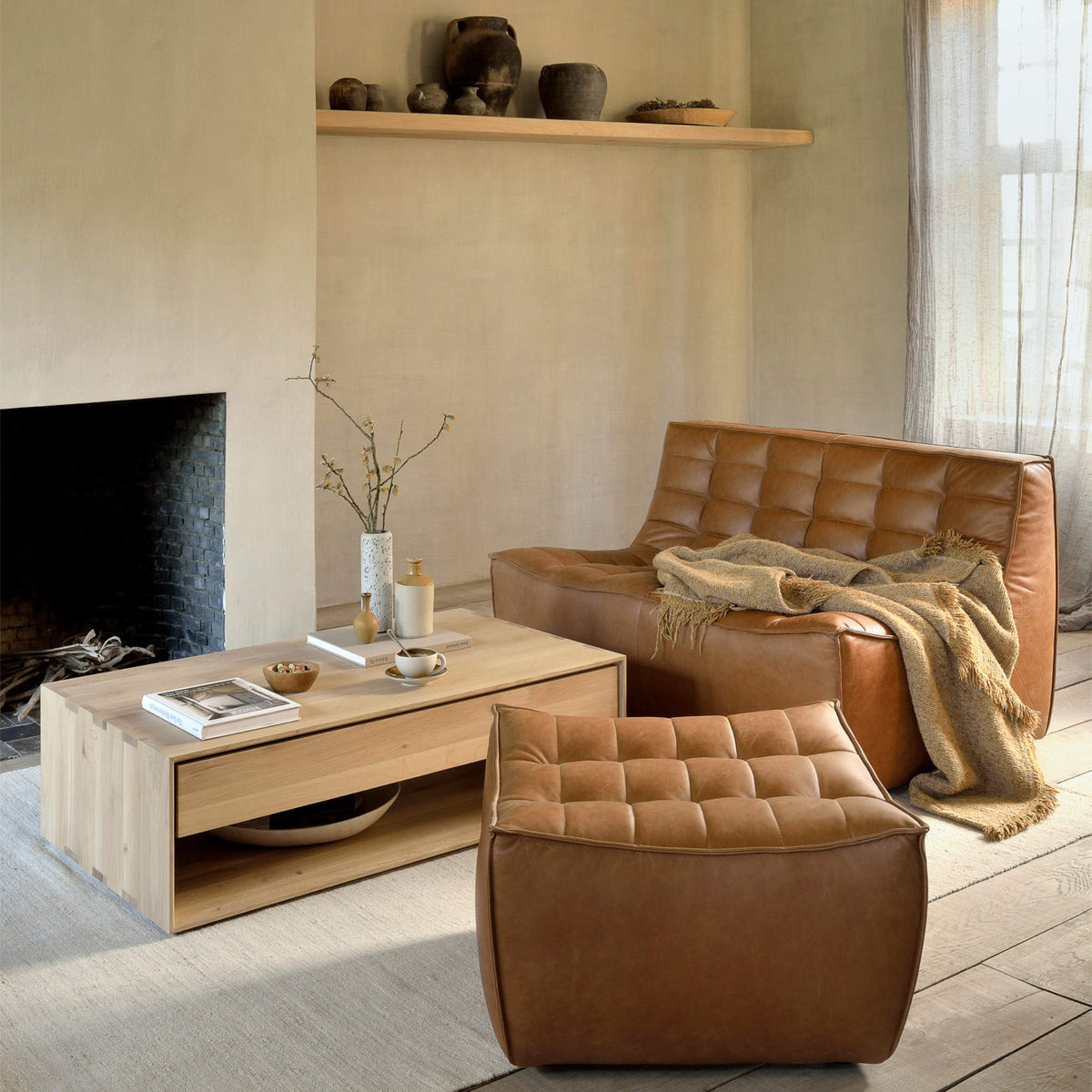 N701 20083 Sofa - Leather (Old Saddle)-2