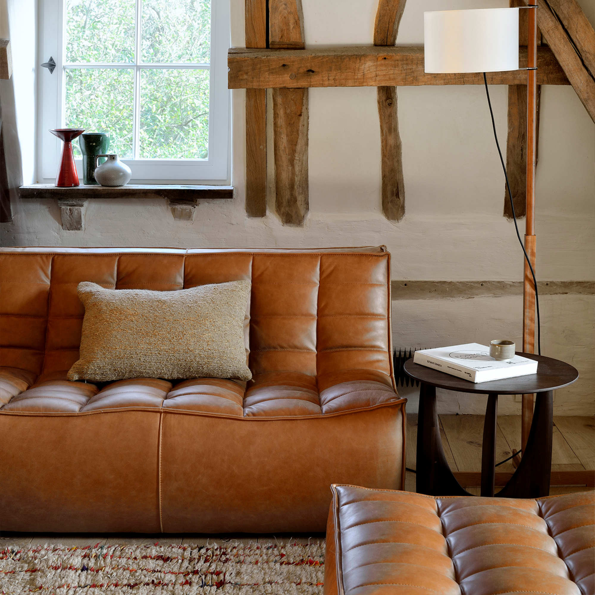N701 20084 Sofa - Leather (Old Saddle)-4