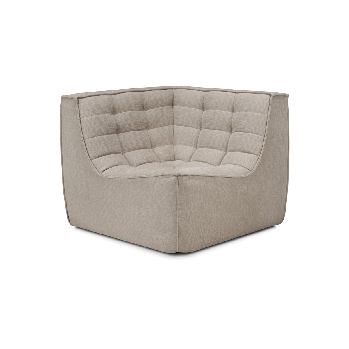 N701 20265 Square Corner - Fabric (Ecru Eco)-1