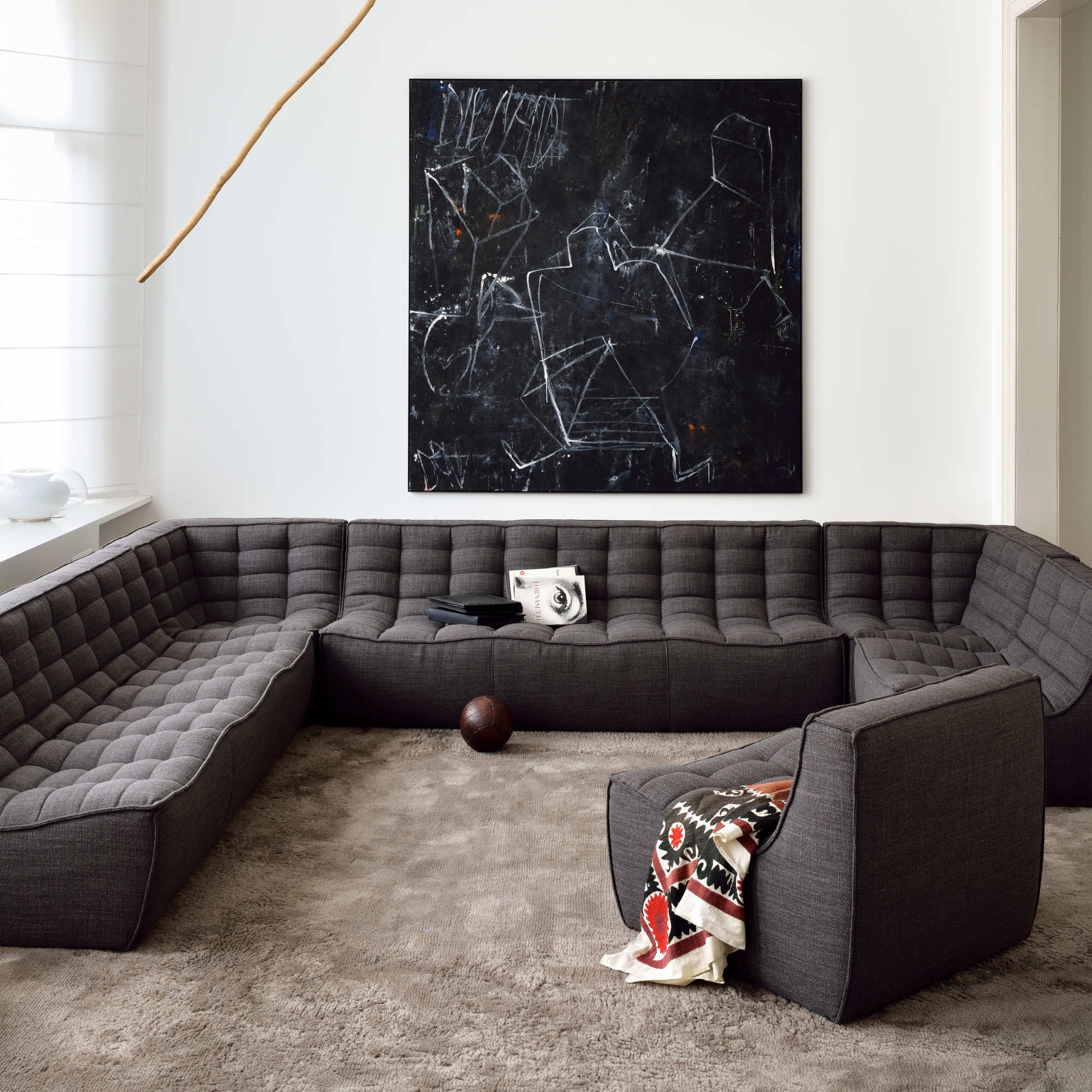N701 301 Modular Sofa - Fabric (Dark Grey)-3