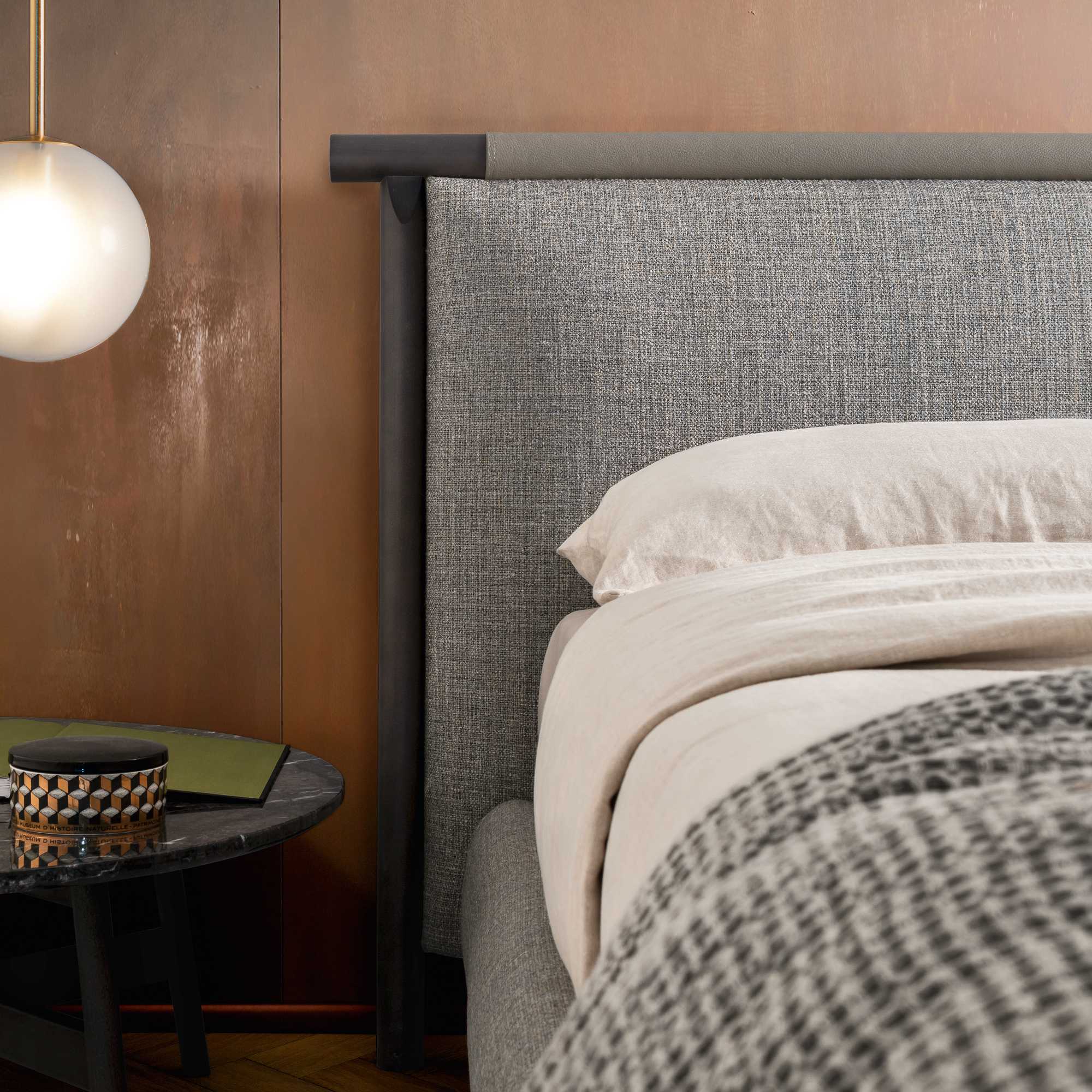 Nathan 180 Bed - Grey Wood (LE12)/Fabric T (Time 007)-3