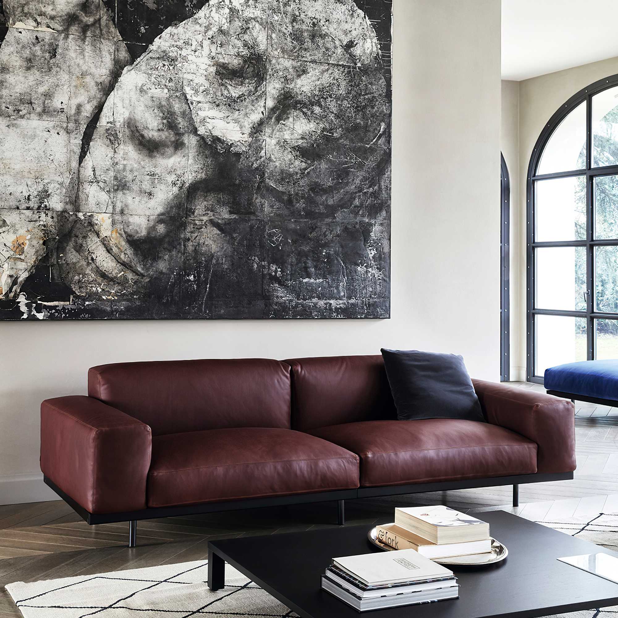 Naviglio 4904 Sofa - Graphite/Wenge/Leather Super (Perla 01)-2