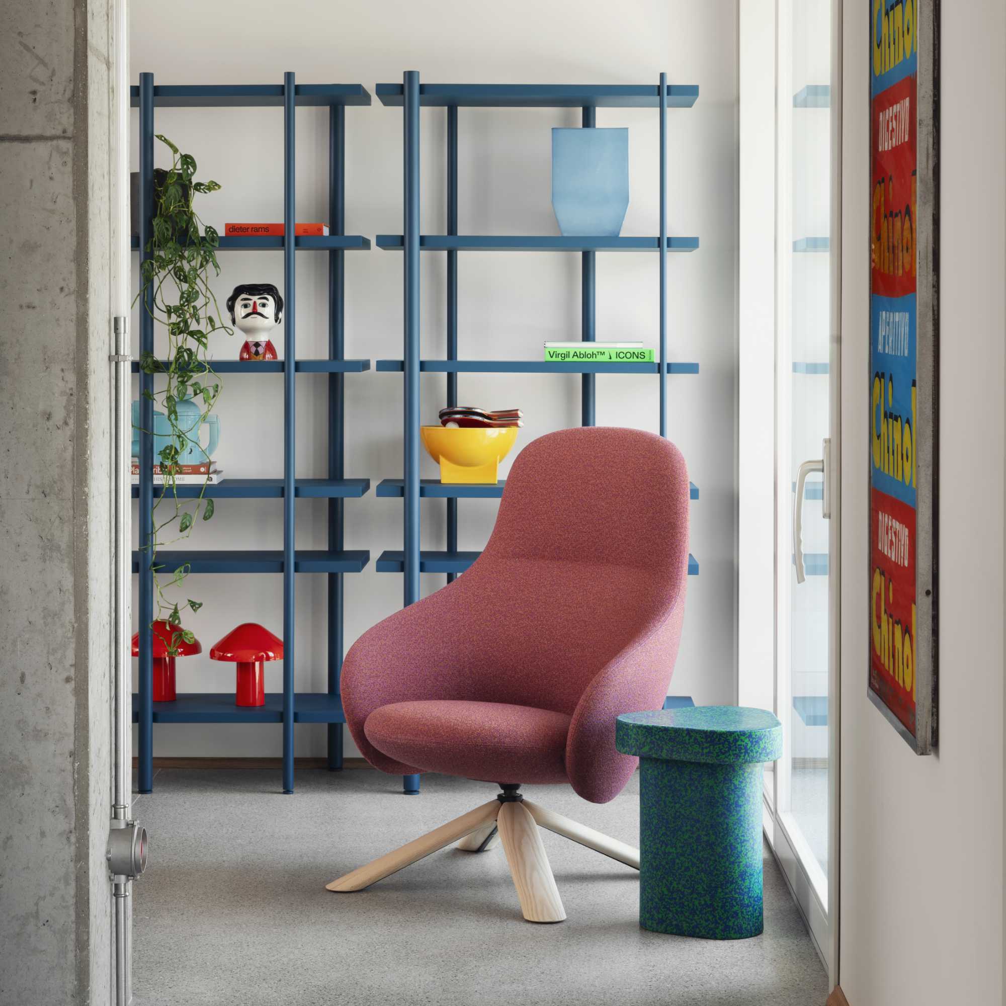 كرسي بذراعين Nebula PL 90 - أسود آش / قماش D (Sera Pepper 27)-6