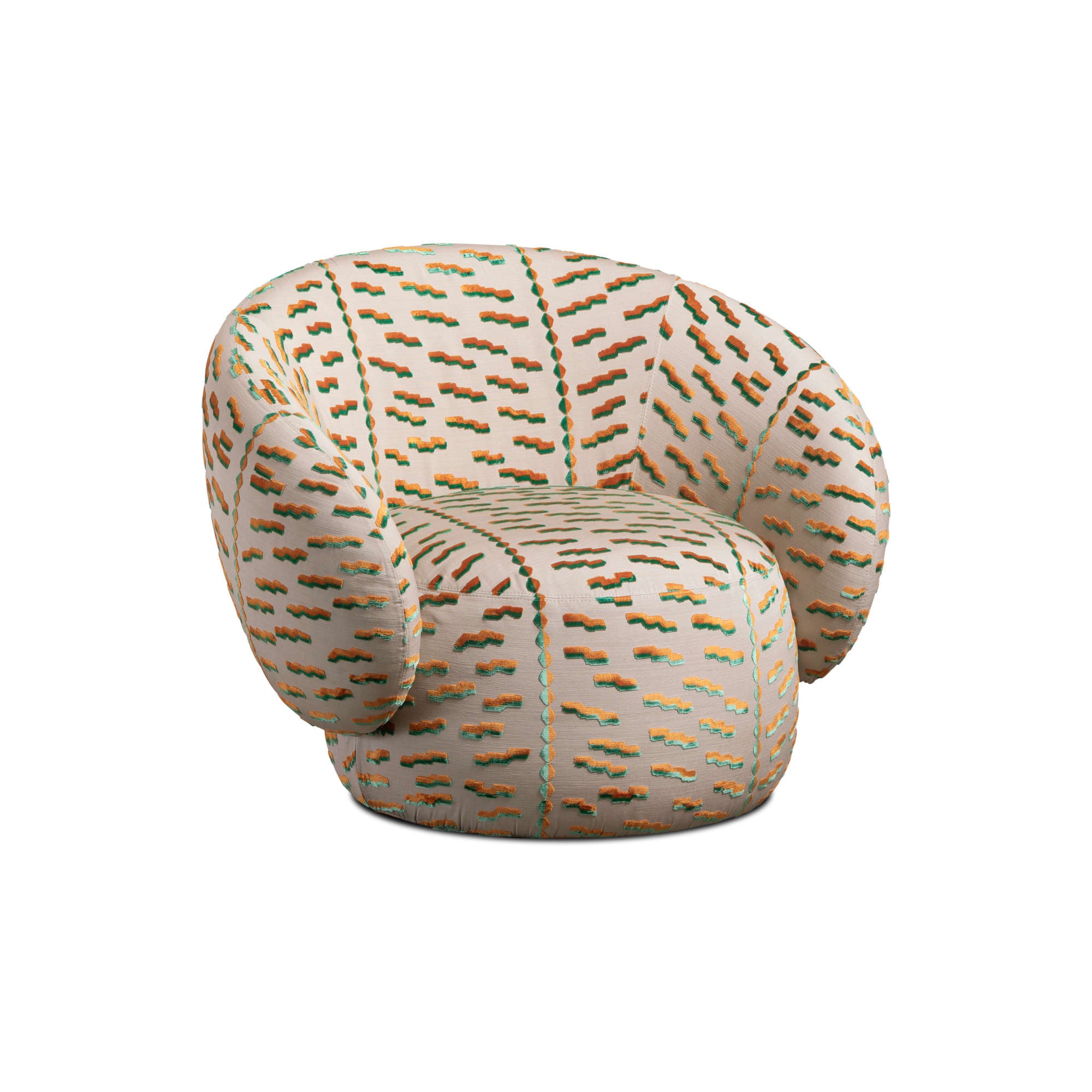 Nebulona PL 91 Armchair - Fabric F (Tiger Beat 04 Papaya)