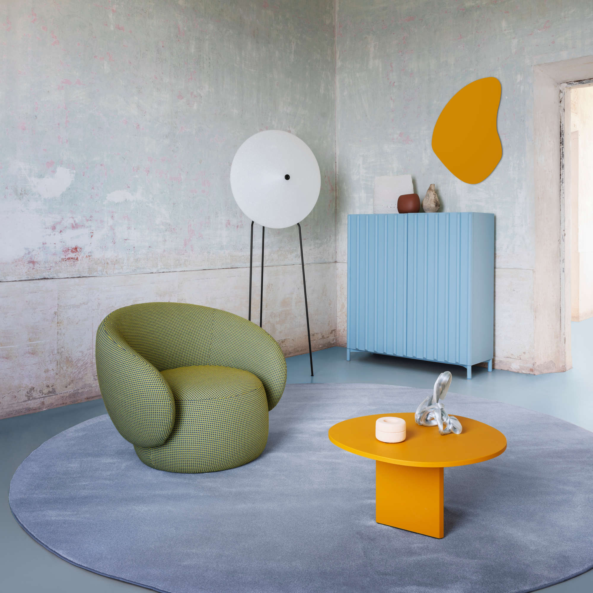 Nebulona PL 91 Armchair - Fabric C (Torrilana Gubbio 44 Castagna)-6