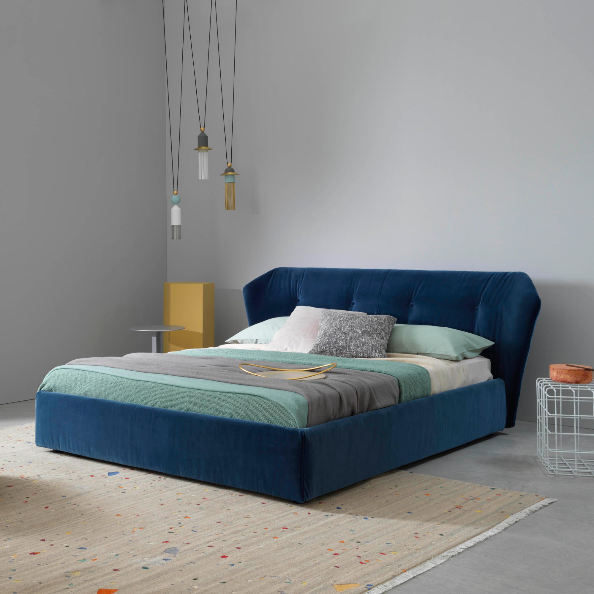 New York Box 180 Bed - Fabric Top (Lario 58)-2