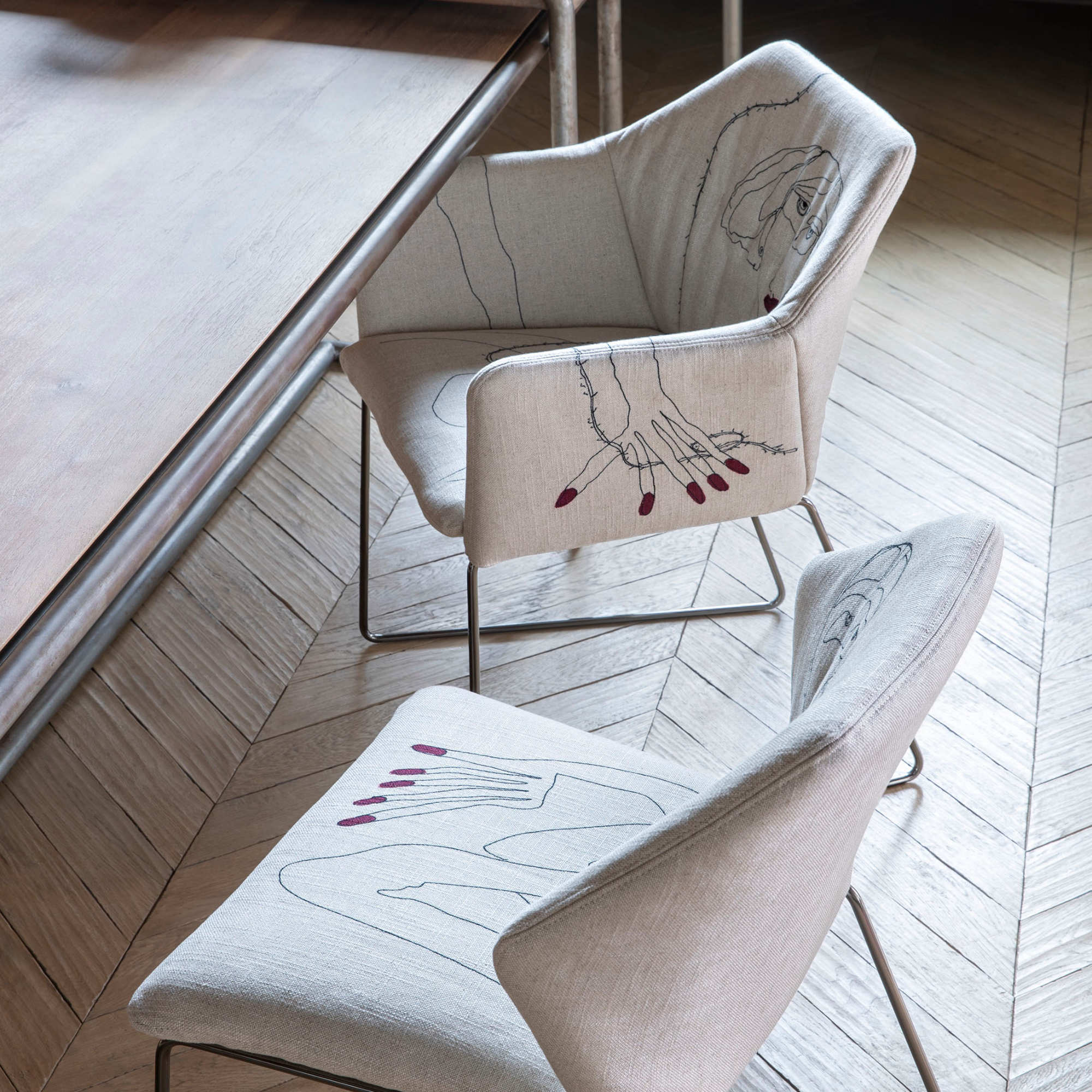 New York 2153 Dining Chair - Black Nickel/Fabric Royal (Volti By Marras Dis.3)-2