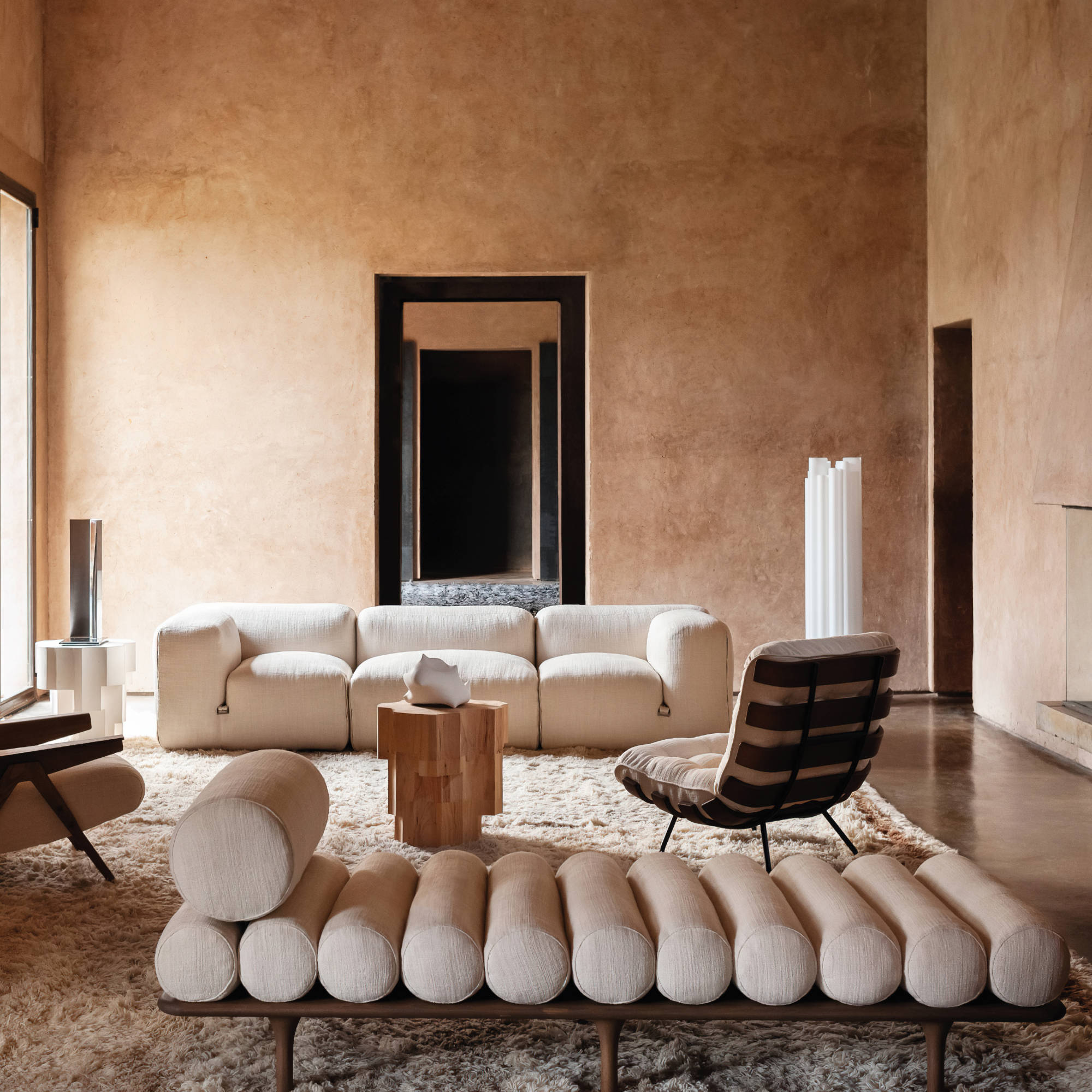 Five To Nine 0FTNDB20002 Bench - Walnut/Fabric B (Bopha 23)