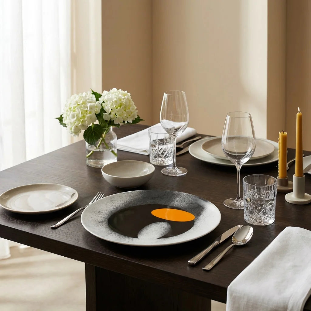 Nigel Hall Equation II Plate - Black/Orange