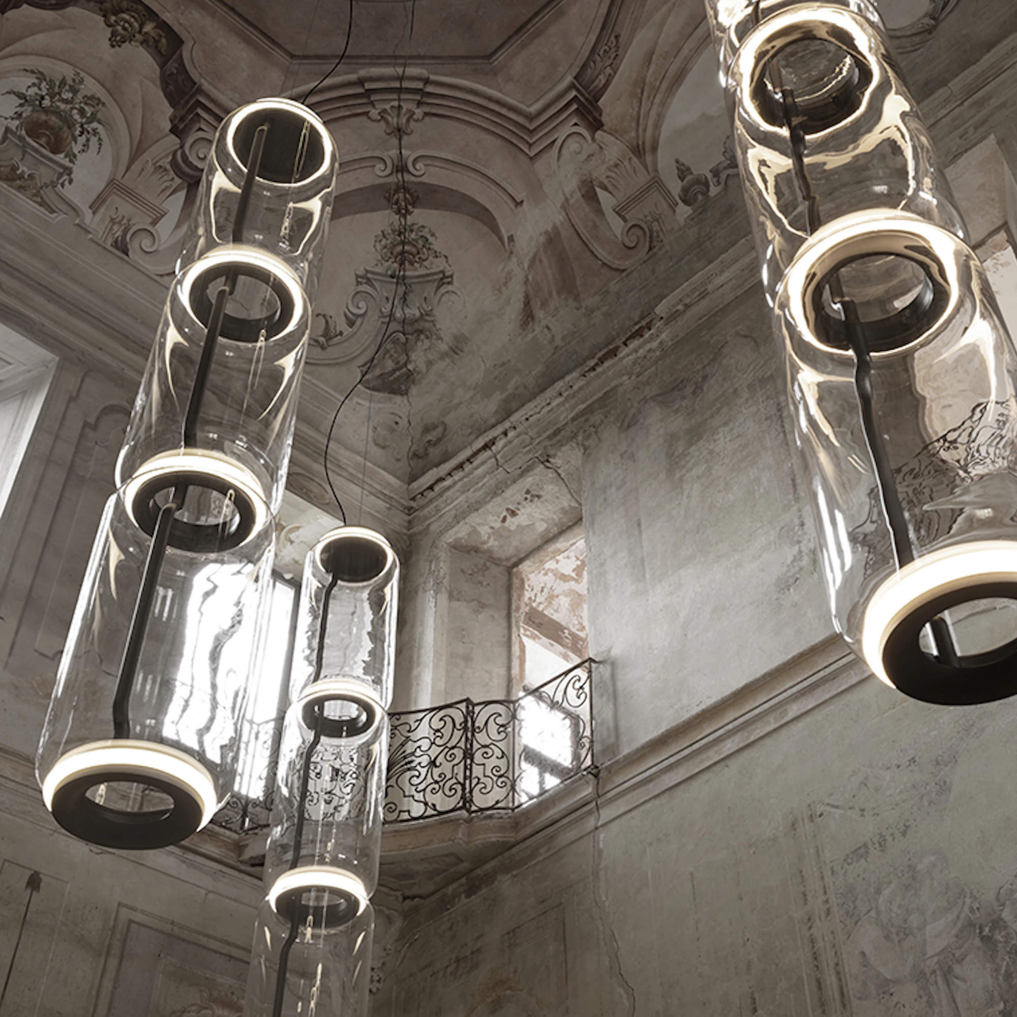 Noctambule 5 Low Cylinder Pendant Lamp - Black-2