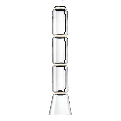 Noctambule 3 Low Cylinder Cone Pendant Lamp - Black