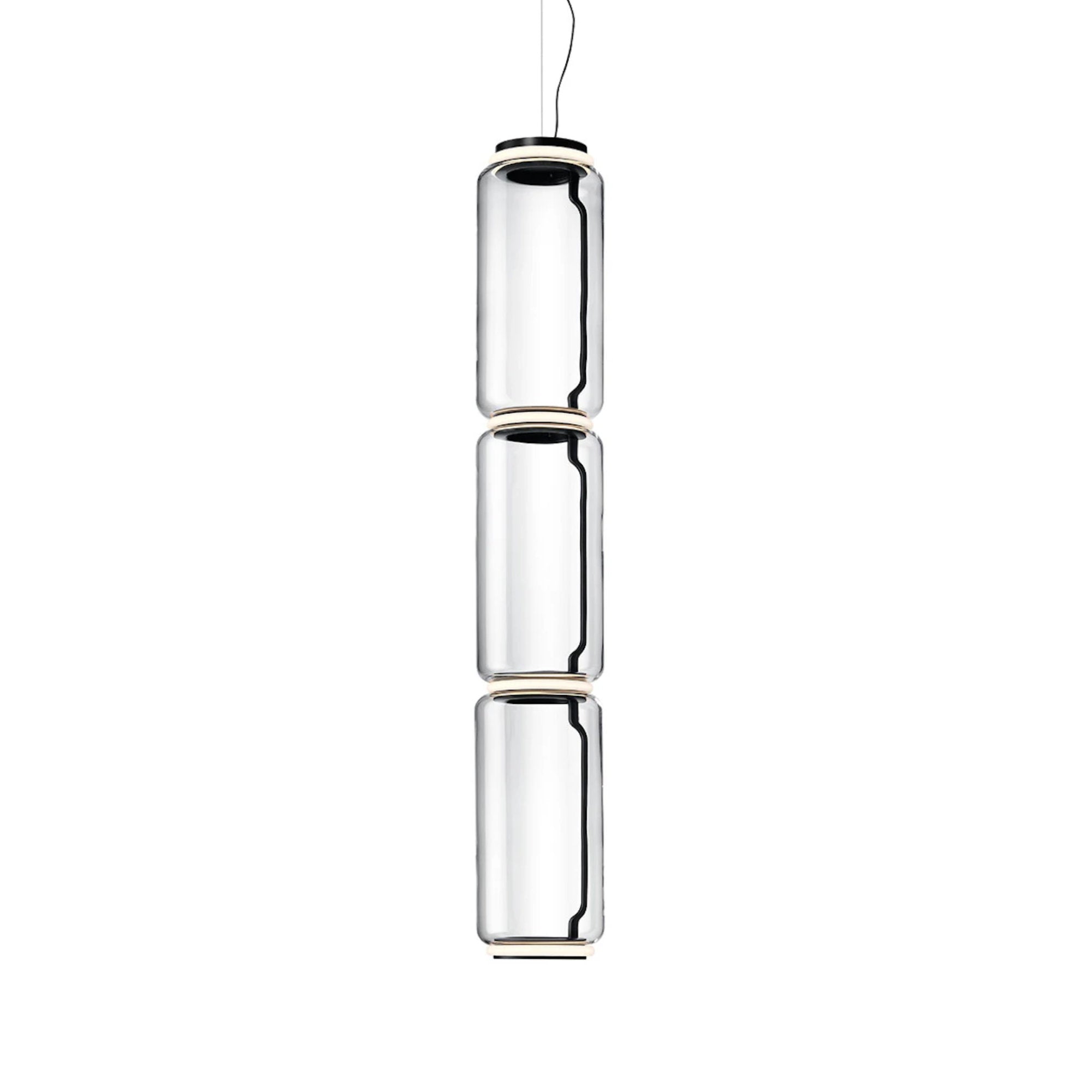 Noctambule 3 Low Cylinder Pendant Lamp - Black