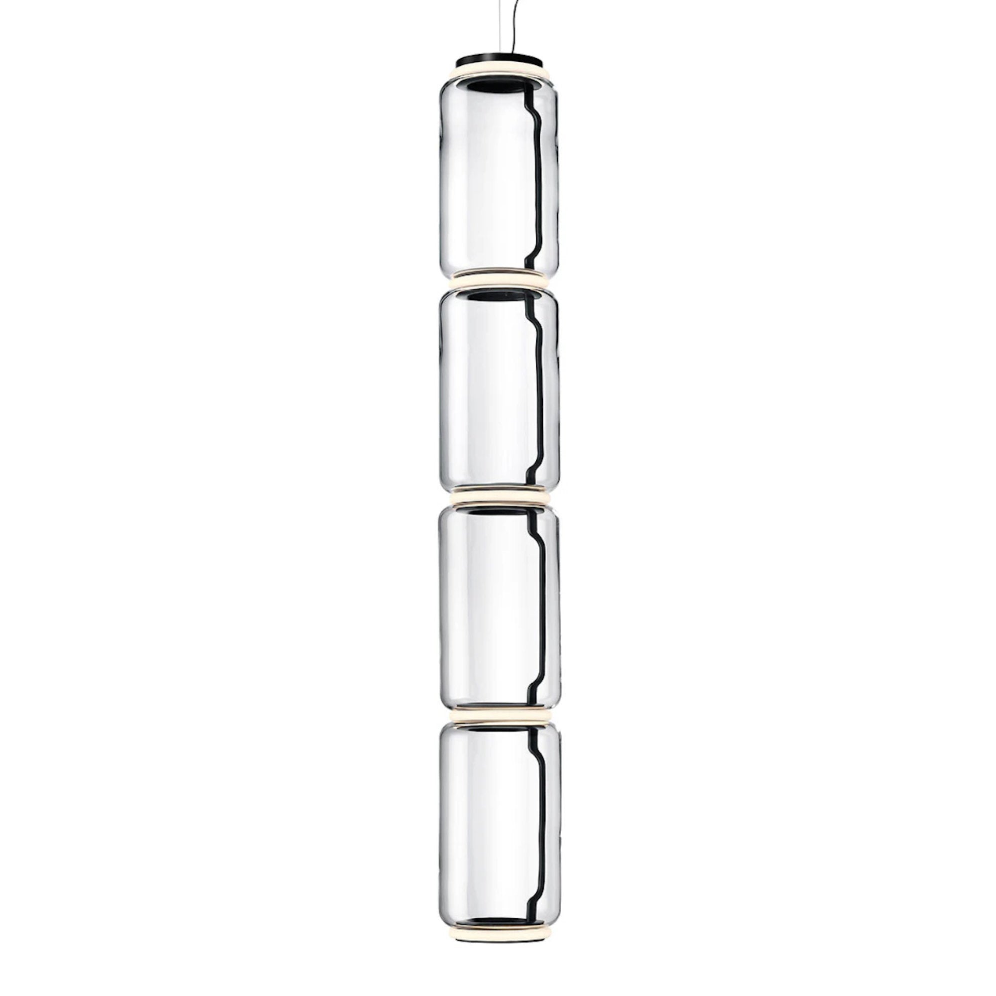 Noctambule 4 Low Cylinder Pendant Lamp - Black