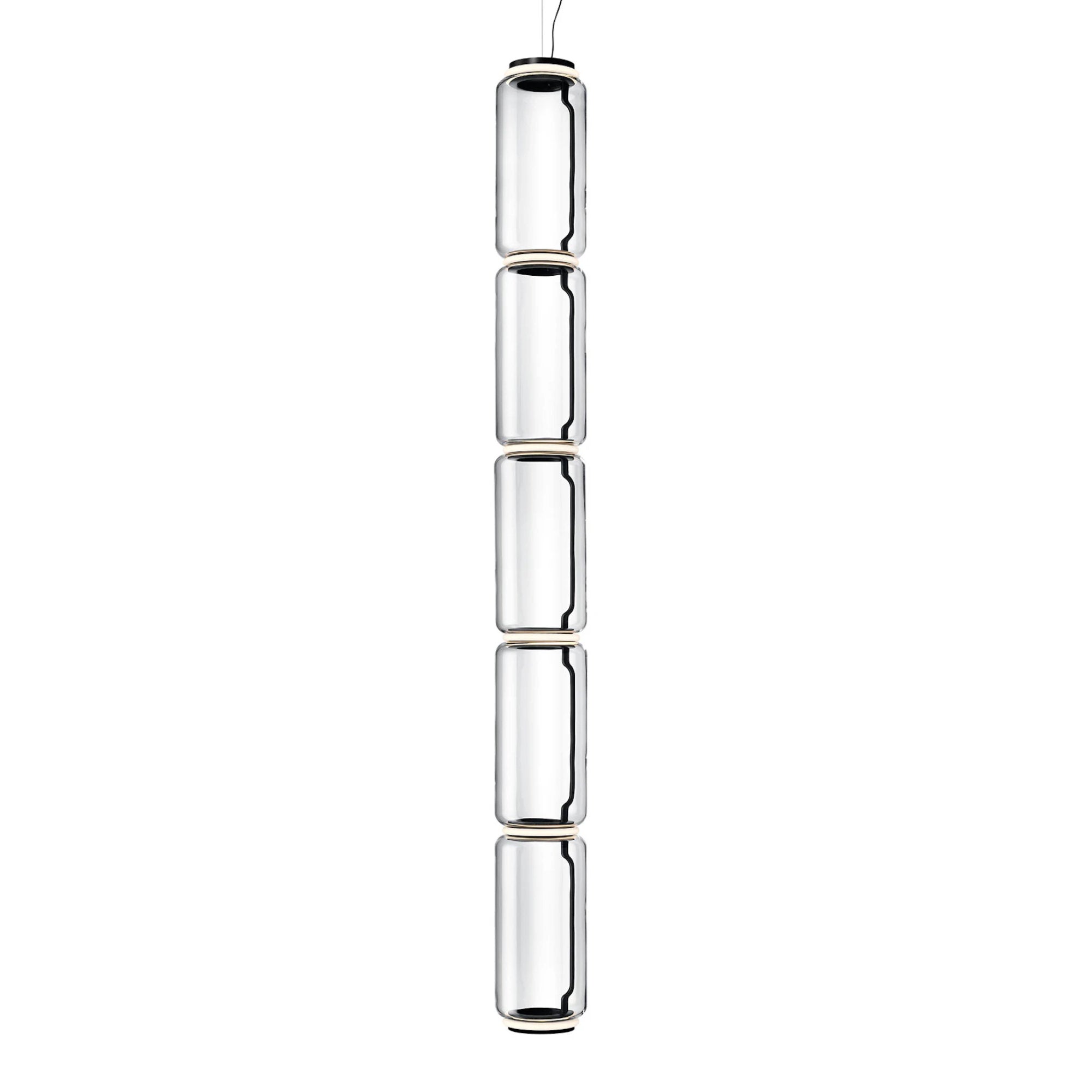 Noctambule 5 High Cylinder Pendant Lamp - Black