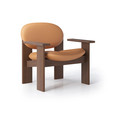 Archipen Lounge Chair - Light Brown Ashwood/Leather 2 (Cashmere Dani Biscotto)