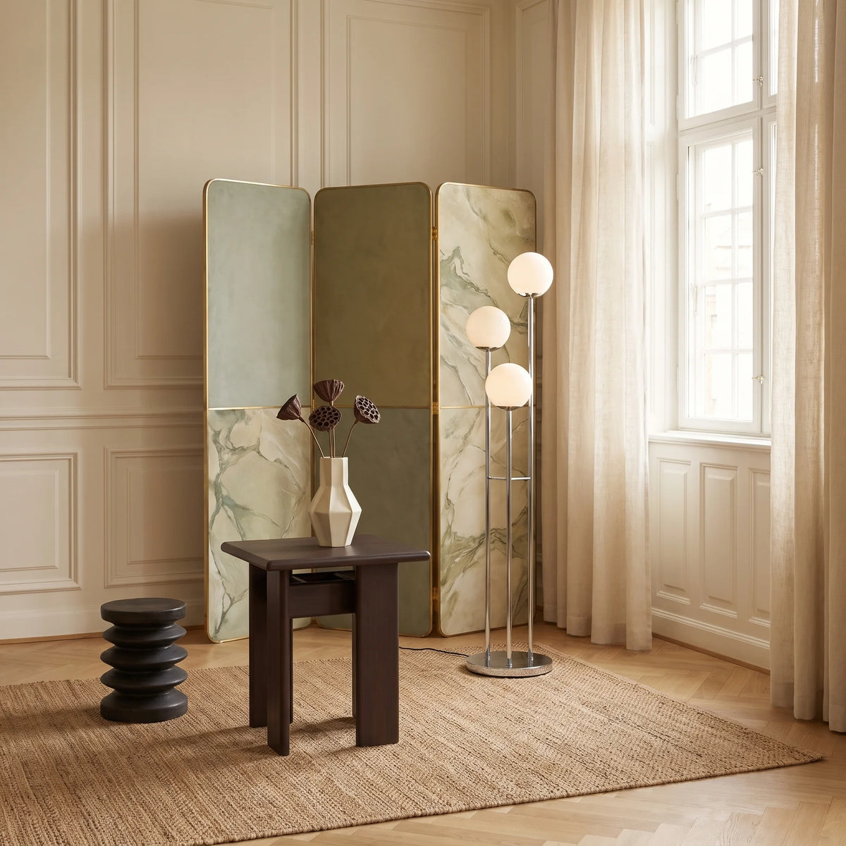 Archipen 1 Side Table - Brown Stained Ashwood-2