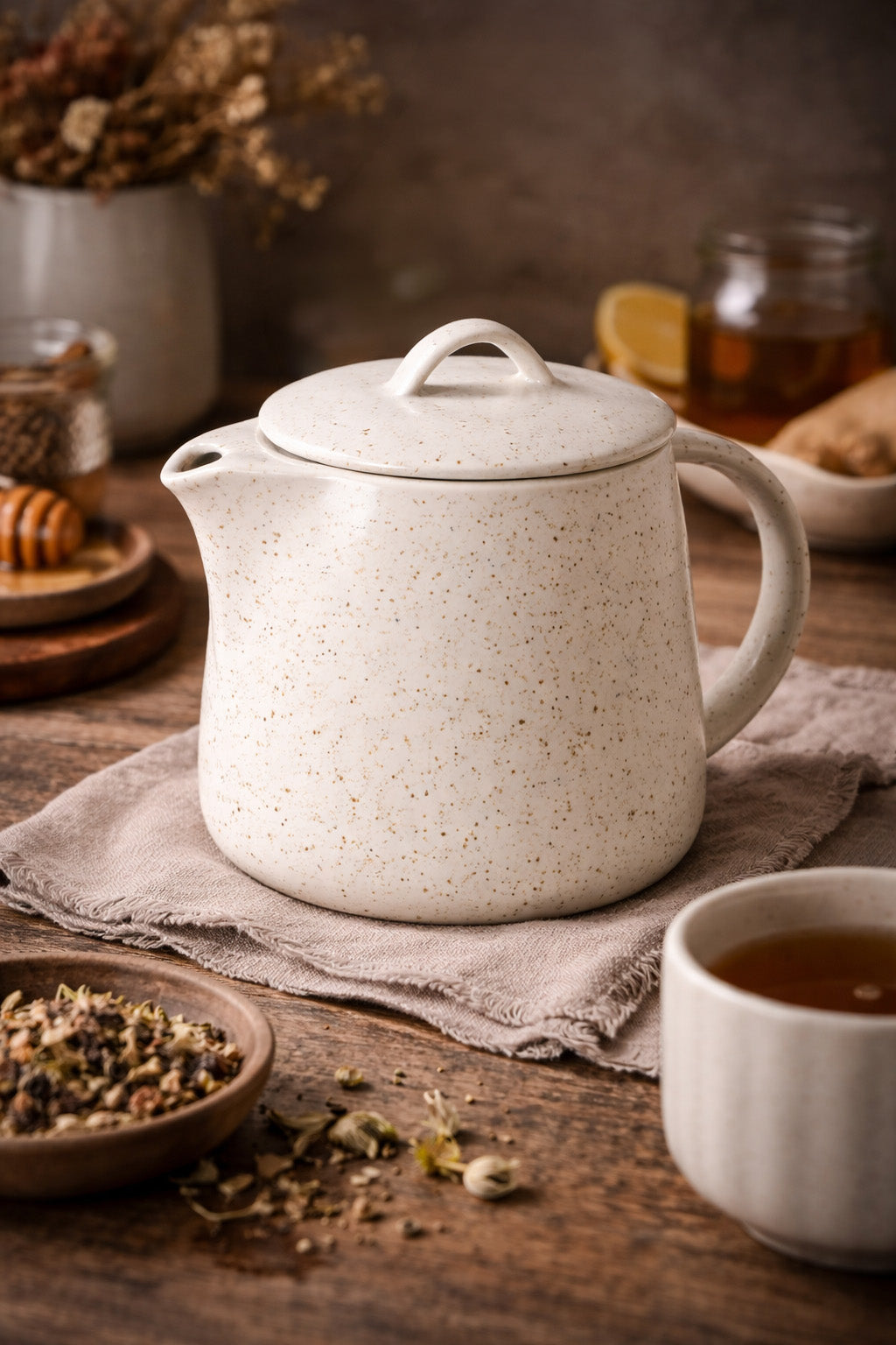Nordic Vanilla Tea Pot - Cream