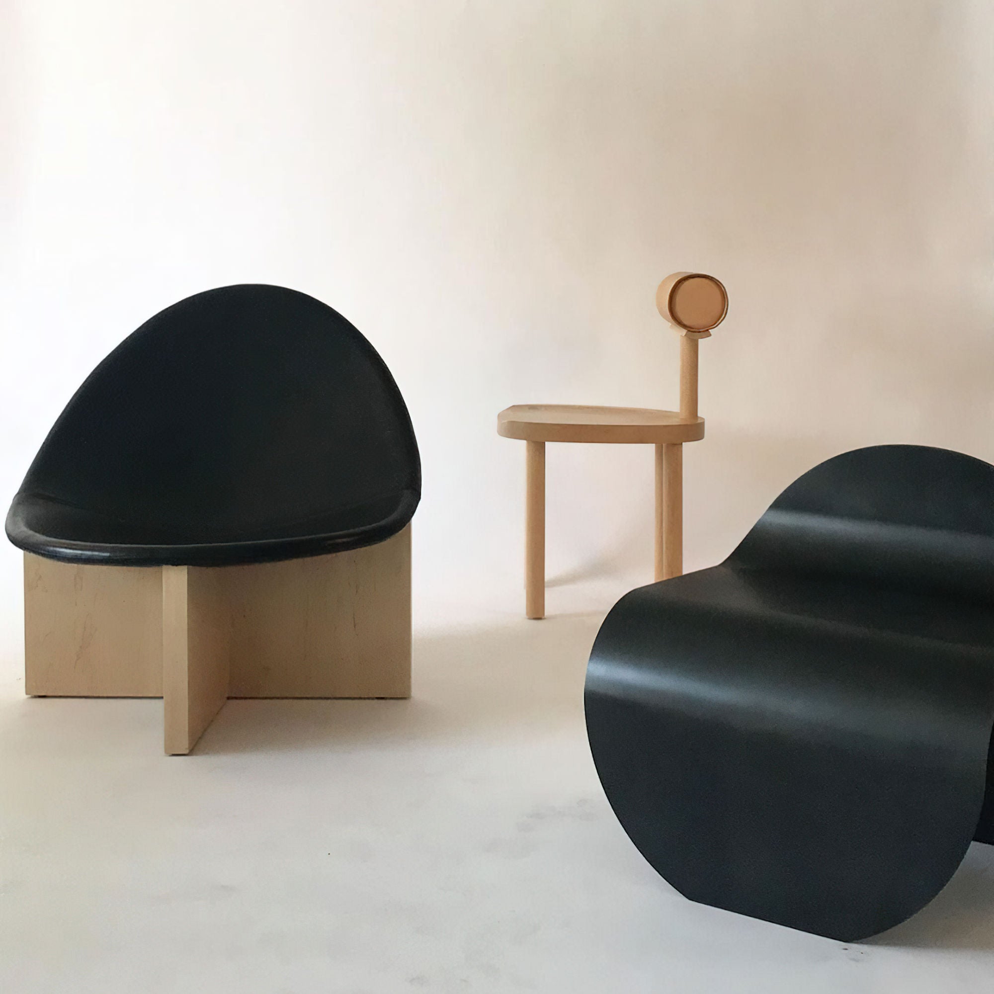 O Stool - Black Stainless Steel-4