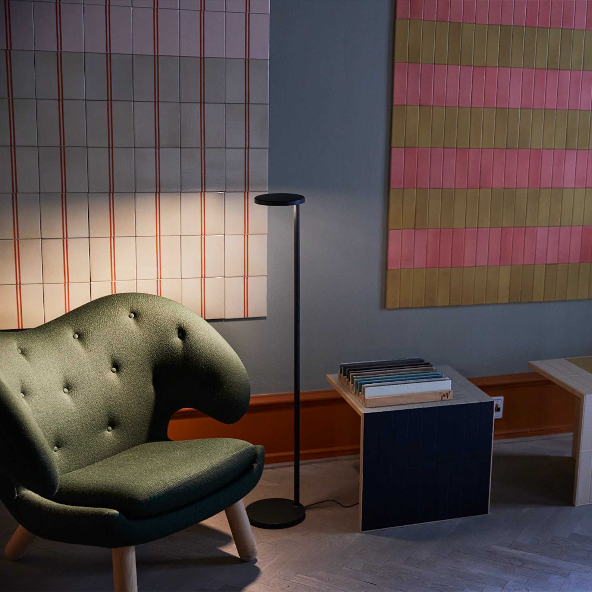 Oblique Floor Lamp - Gloss Grey-5