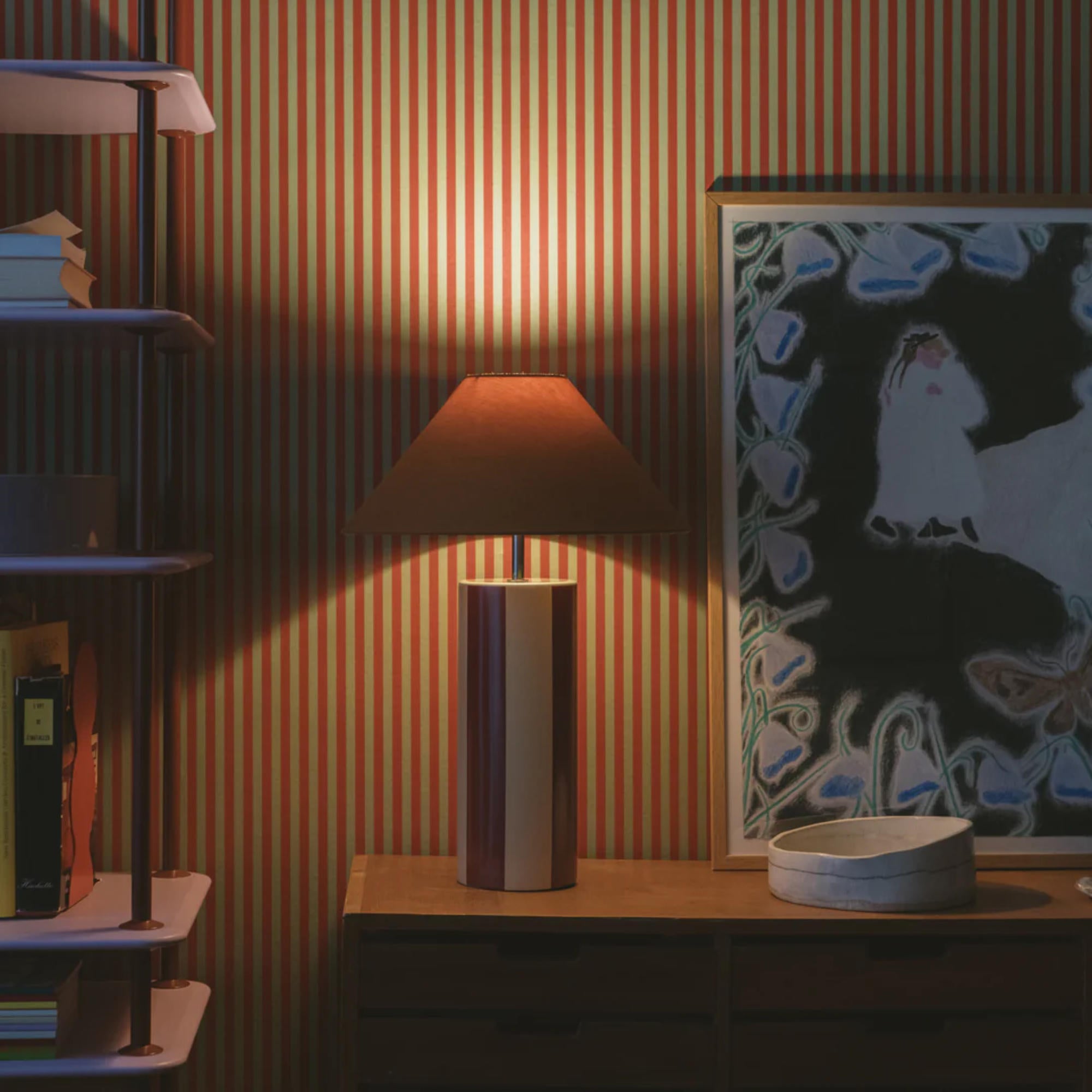 Ombrellina Table Lamp - Oxblood/Caramel