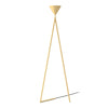 One Cone Slanted Base Floor Lamp - Brass