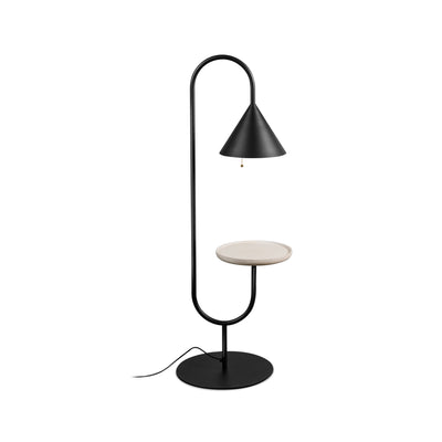 Ozz LS 11 Floor Lamp With Table - Black Metal/Ash