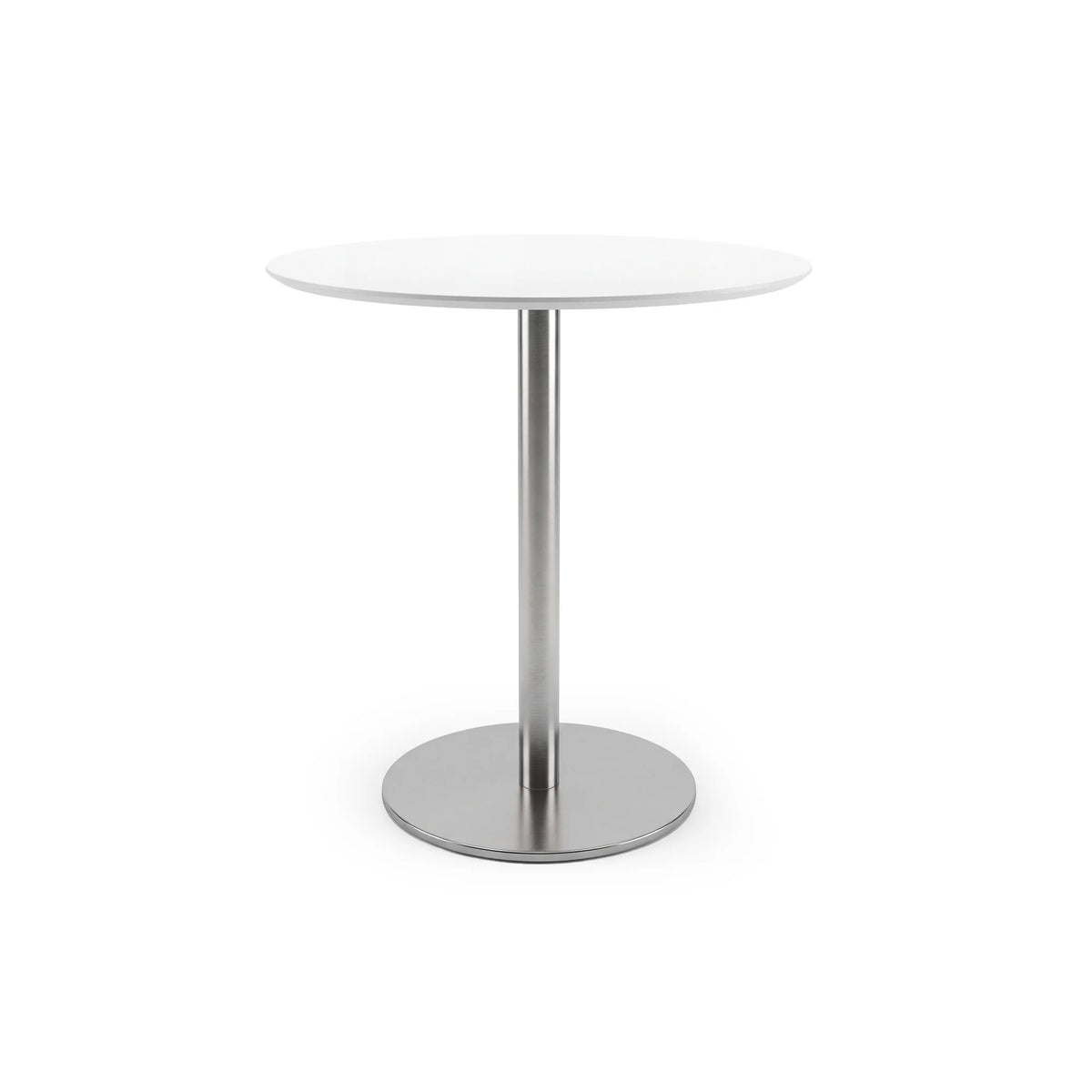 Inox Dining Table - Brushed Stainless Steel / White Laminate-1