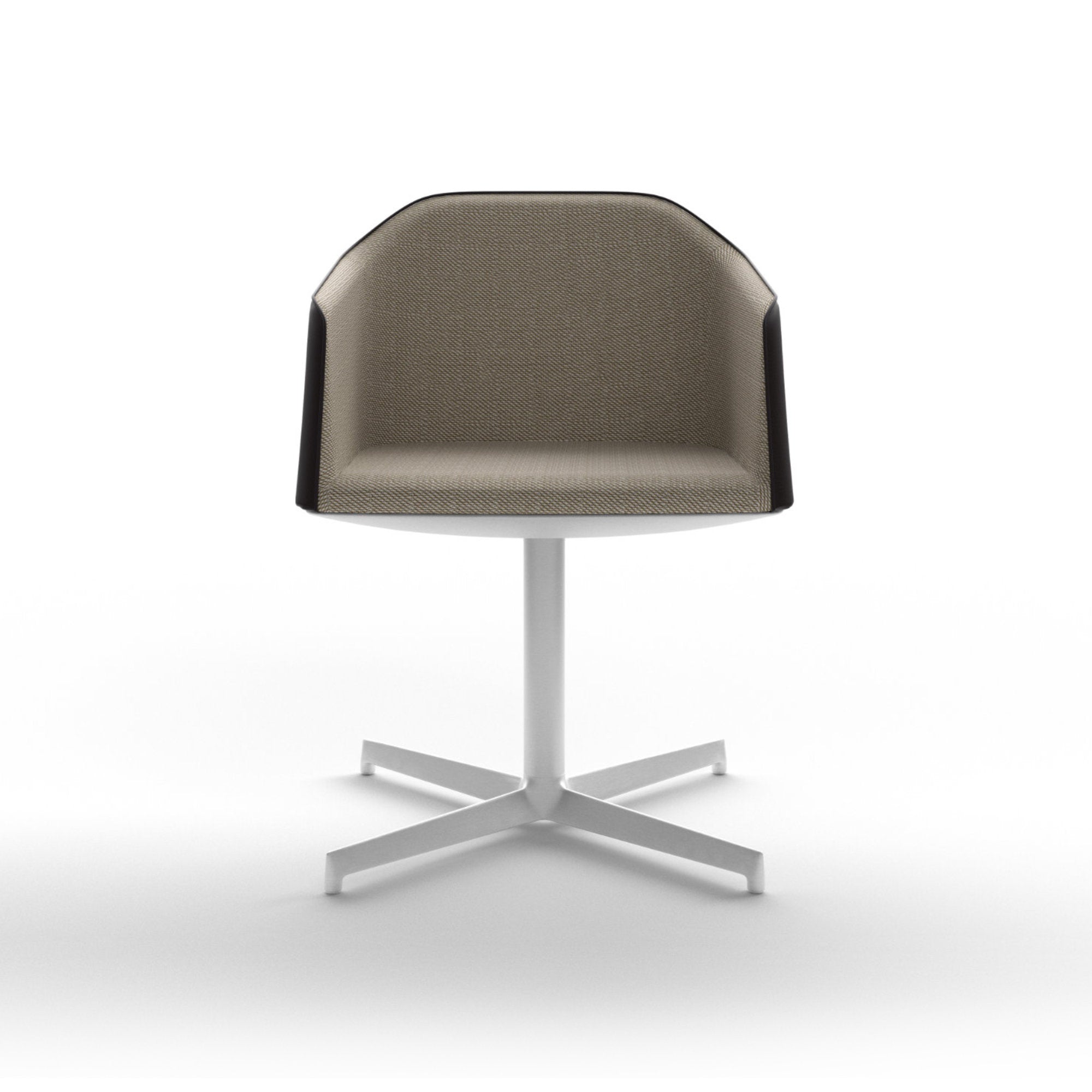 Laja 2 887/2 Dining Chair - Polished Aluminum / Leather C134 / Fabric G66-3