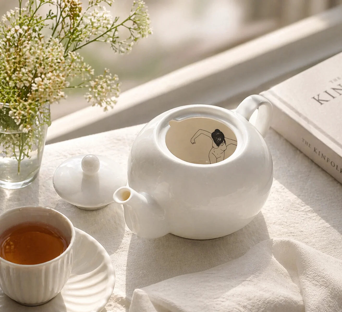 Undressed Teapot - White