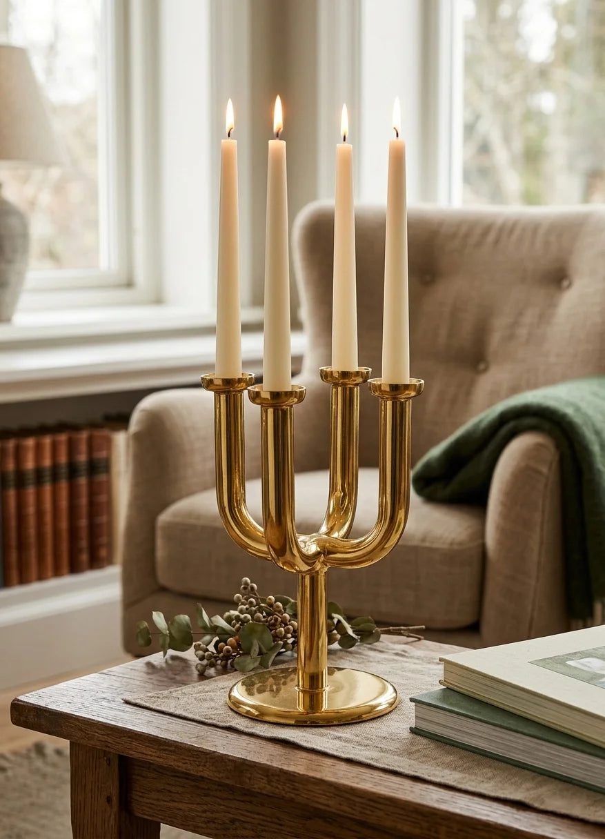 Upside Down Candle Holder - Brass