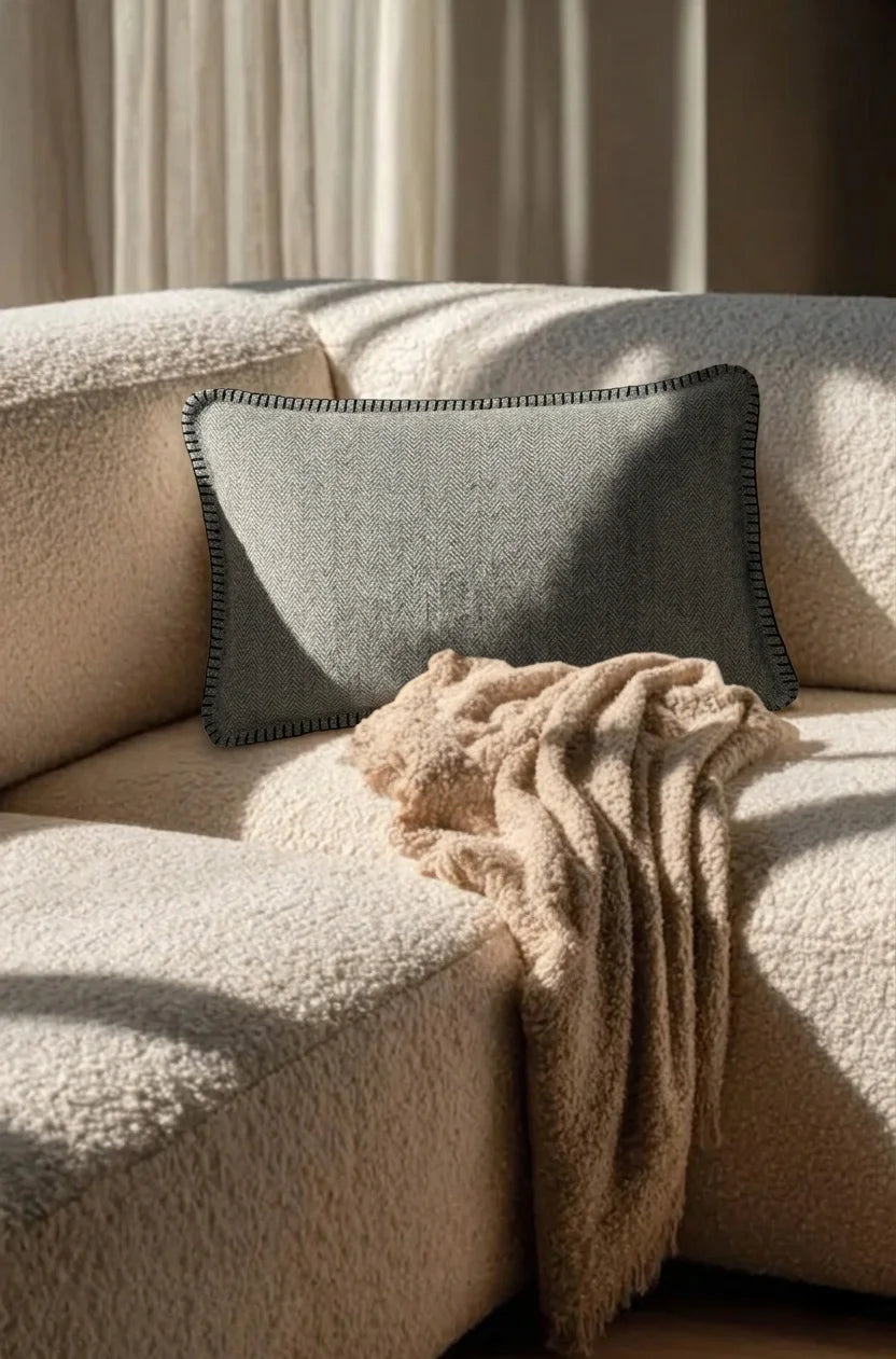 Flanel Cushion - Grey/Anthracite-2