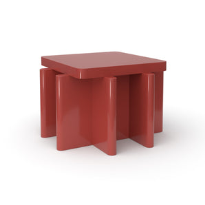 Spina T2.2 Side Table - Dusty Red