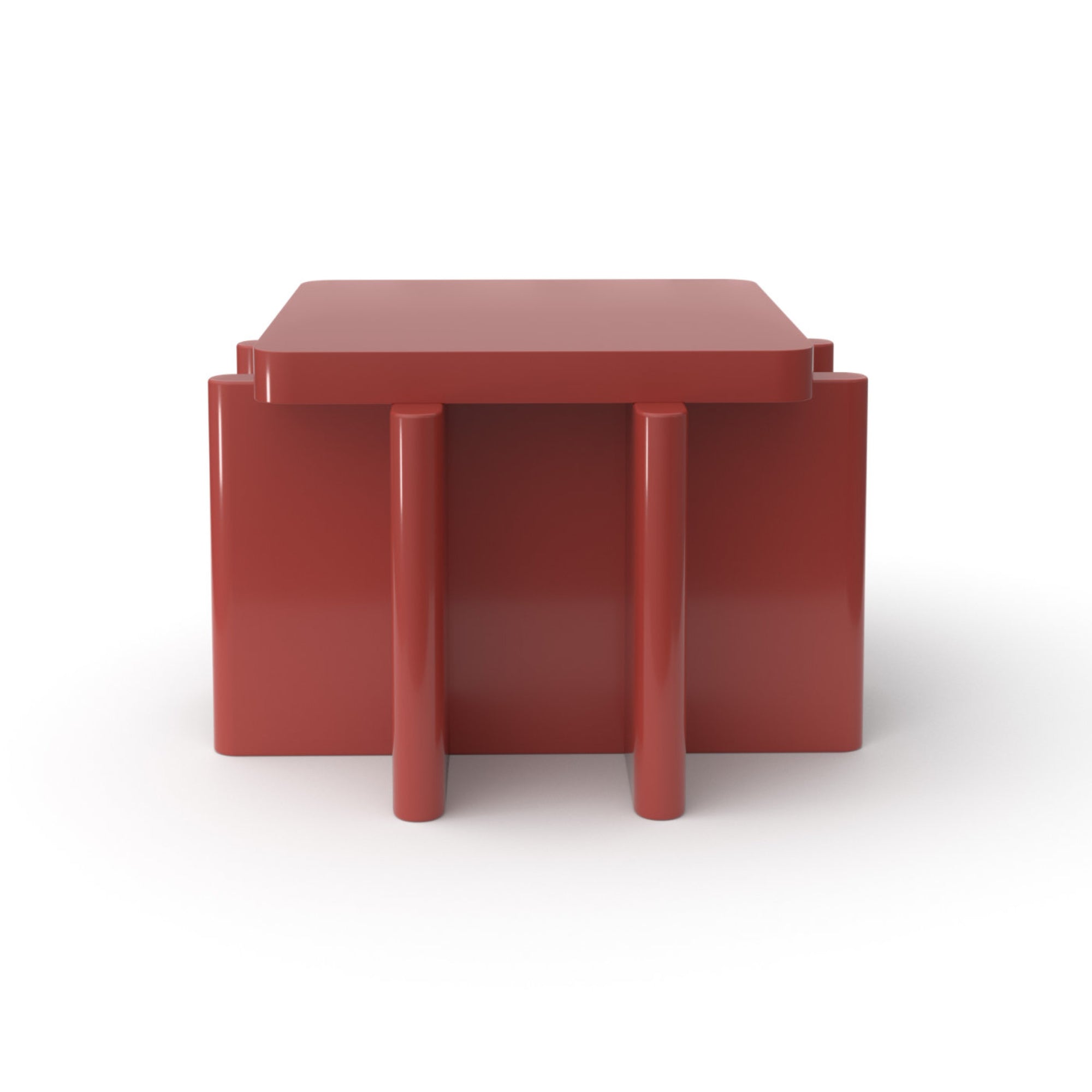 Spina T2.2 Side Table - Dusty Red-3