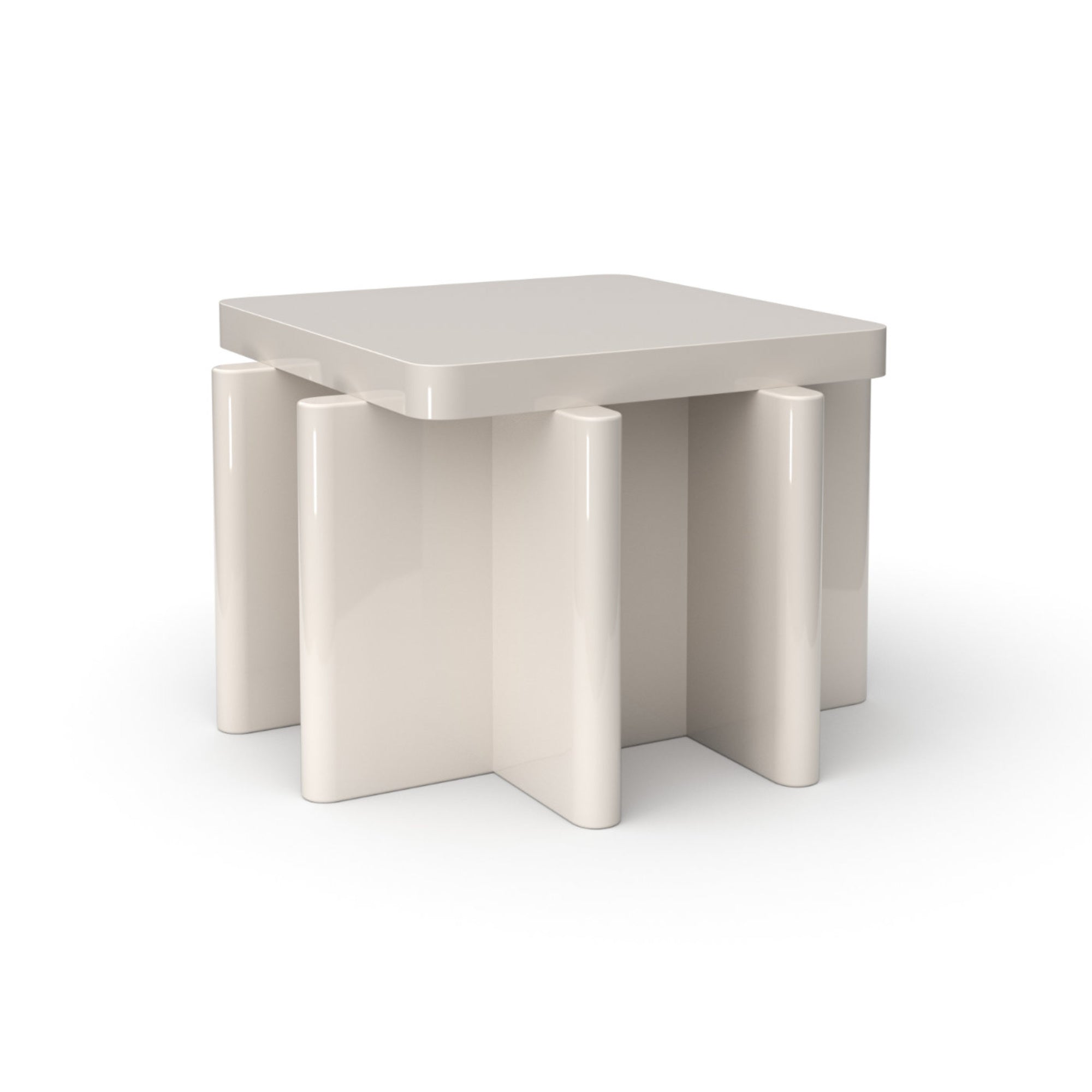 Spina T2.2 Side Table - Off White-1