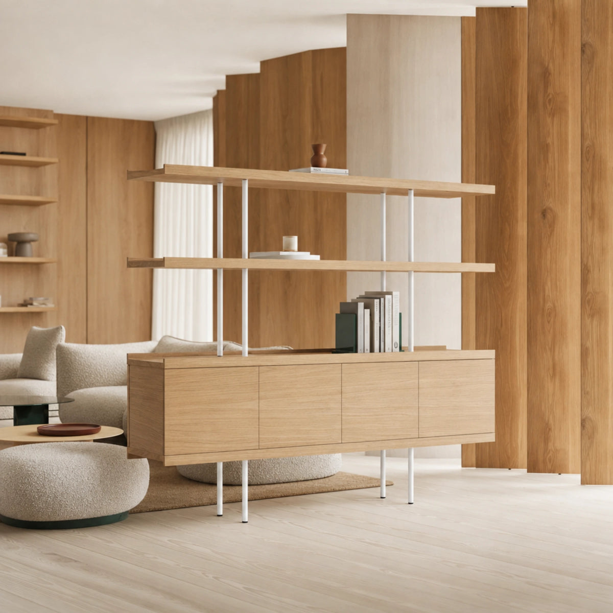Beam BEA240 Bookcase - Supermatt Oak