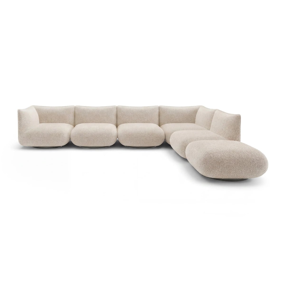 Garbi 360 Sofa - Black/Fabric G2 (Icona 05 Ivory)