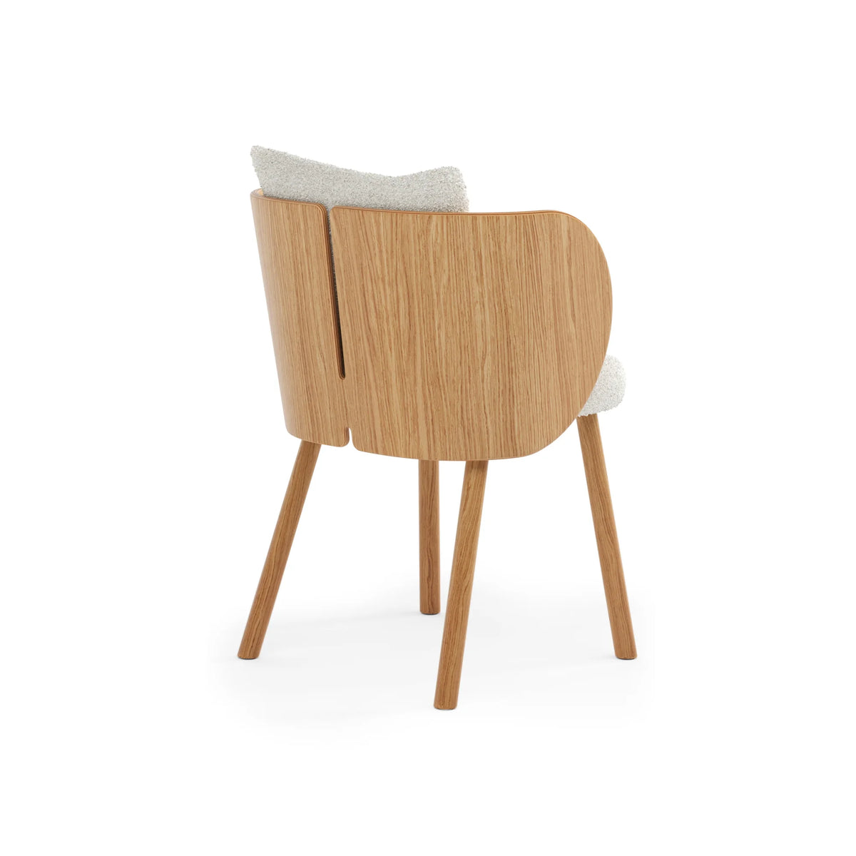 Gonna GON101 Dining Chair - Super Matt Oak/Fabric G2 (Icona 05 Ivory)-3